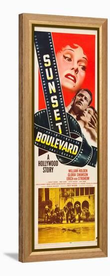 Sunset Boulevard, Gloria Swanson, William Holden, Nancy Olson, 1950-null-Framed Stretched Canvas