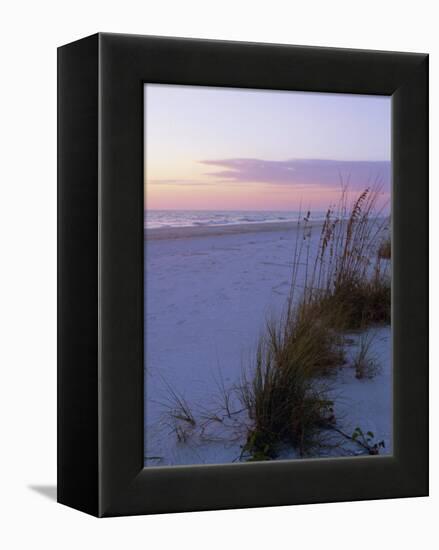 Sunset, Bradenton Beach, Anna Maria Island, Gulf Coast, Florida, USA-Fraser Hall-Framed Premier Image Canvas