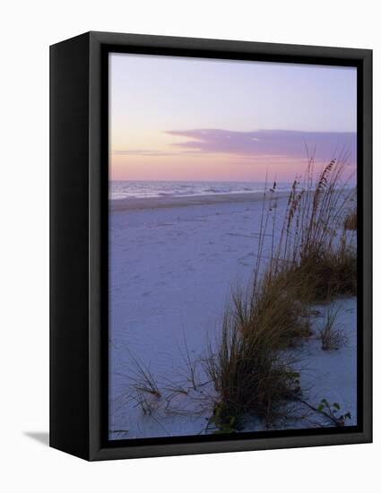 Sunset, Bradenton Beach, Anna Maria Island, Gulf Coast, Florida, USA-Fraser Hall-Framed Premier Image Canvas