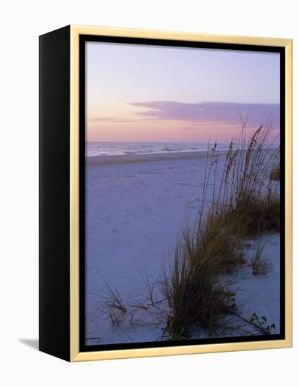 Sunset, Bradenton Beach, Anna Maria Island, Gulf Coast, Florida, USA-Fraser Hall-Framed Premier Image Canvas