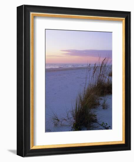 Sunset, Bradenton Beach, Anna Maria Island, Gulf Coast, Florida, USA-Fraser Hall-Framed Photographic Print