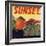 Sunset Brand - Corona, California - Citrus Crate Label-Lantern Press-Framed Art Print