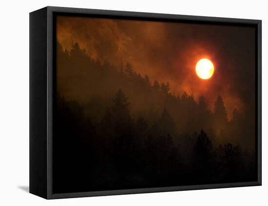 Sunset Breaks Through Smoke of the Hayman Wildfire-null-Framed Premier Image Canvas