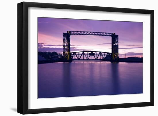 Sunset, Bridge and Two Lighthouses-benkrut-Framed Photographic Print