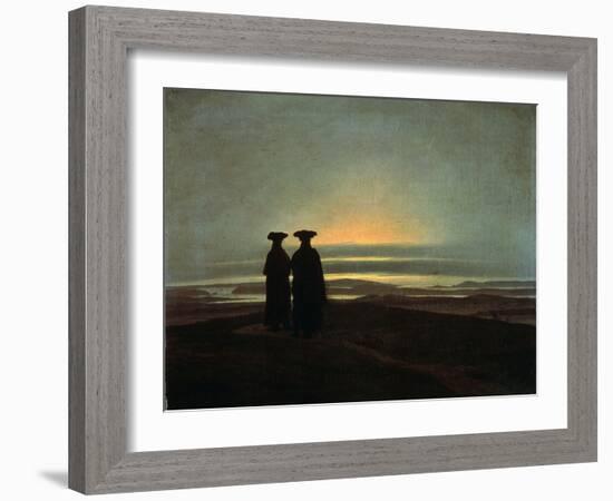 Sunset (Brother), Between 1830 and 1835-Caspar David Friedrich-Framed Giclee Print