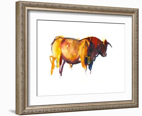 Sunset Bull, 2010-Mark Adlington-Framed Photographic Print