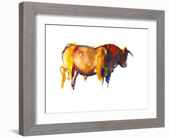 Sunset Bull, 2010-Mark Adlington-Framed Photographic Print