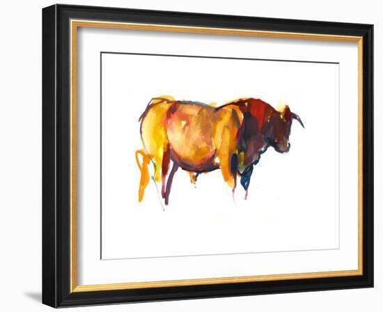 Sunset Bull, 2010-Mark Adlington-Framed Photographic Print