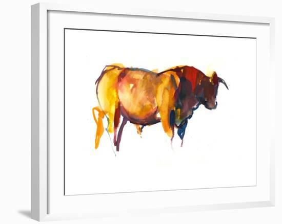 Sunset Bull, 2010-Mark Adlington-Framed Photographic Print