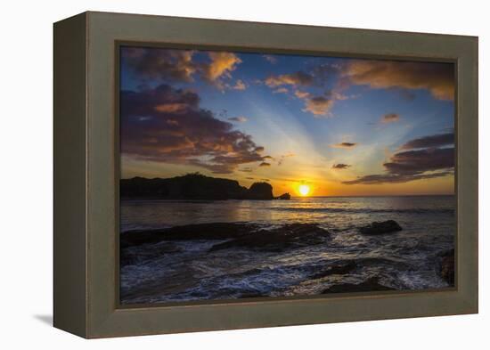 Sunset by the Southern Headland of Beautiful Playa Pelada Beach-Rob Francis-Framed Premier Image Canvas