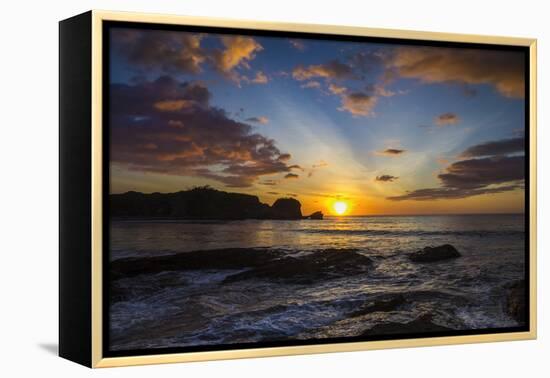 Sunset by the Southern Headland of Beautiful Playa Pelada Beach-Rob Francis-Framed Premier Image Canvas