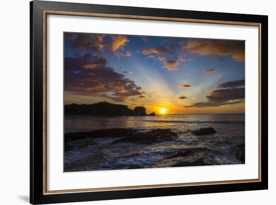 Sunset by the Southern Headland of Beautiful Playa Pelada Beach-Rob Francis-Framed Photographic Print