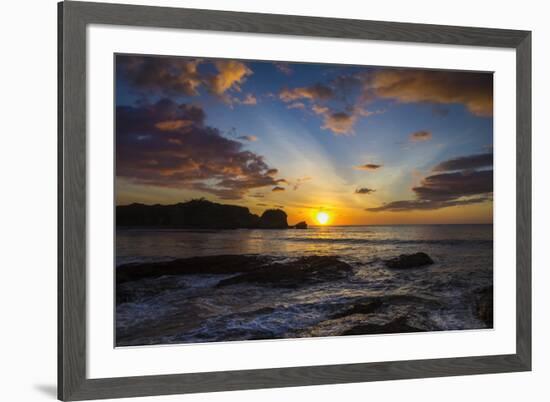 Sunset by the Southern Headland of Beautiful Playa Pelada Beach-Rob Francis-Framed Photographic Print