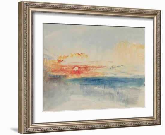 Sunset, C.1845-J. M. W. Turner-Framed Giclee Print