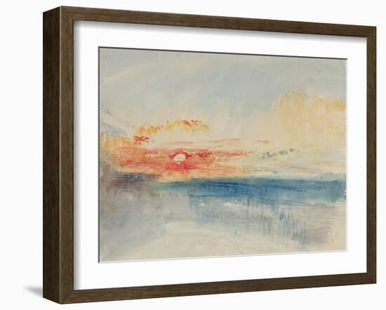 Sunset, C.1845-J. M. W. Turner-Framed Giclee Print