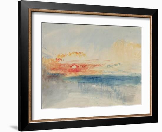 Sunset, C.1845-J. M. W. Turner-Framed Giclee Print