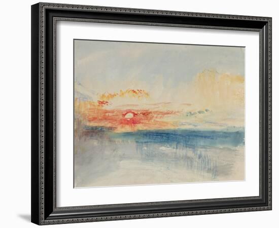 Sunset, C.1845-J. M. W. Turner-Framed Giclee Print