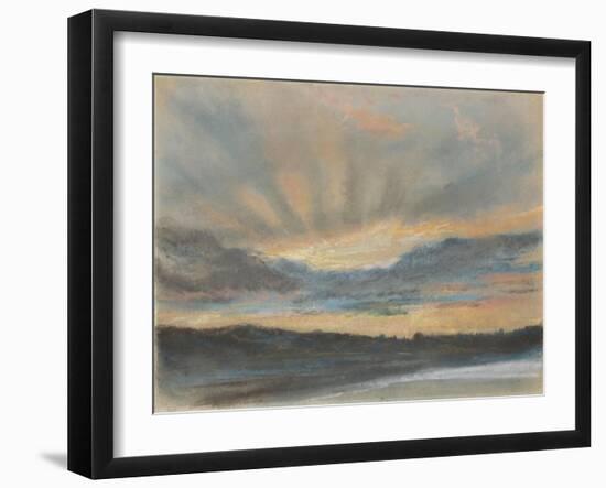 Sunset, c.1850-Ferdinand Victor Eugene Delacroix-Framed Giclee Print