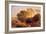 Sunset, C.1861 (W/C, Graphite, B/C and Gum on Card)-Samuel Palmer-Framed Giclee Print