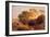 Sunset, C.1861 (W/C, Graphite, B/C and Gum on Card)-Samuel Palmer-Framed Giclee Print