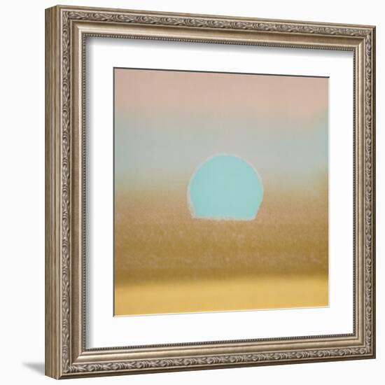 Sunset, c.1972 40/40 (gold, blue)-Andy Warhol-Framed Art Print