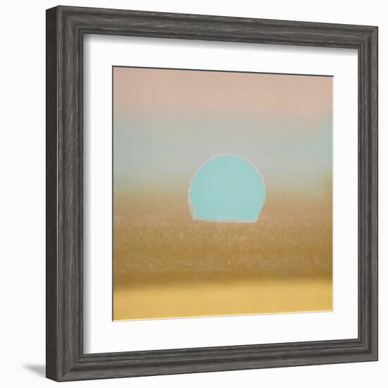 Sunset, c.1972 40/40 (gold, blue)-Andy Warhol-Framed Art Print