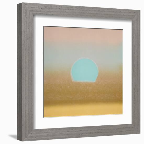 Sunset, c.1972 40/40 (gold, blue)-Andy Warhol-Framed Art Print