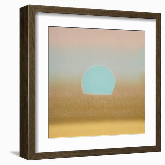 Sunset, c.1972 40/40 (gold, blue)-Andy Warhol-Framed Art Print