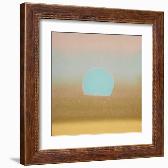 Sunset, c.1972 40/40 (gold, blue)-Andy Warhol-Framed Art Print