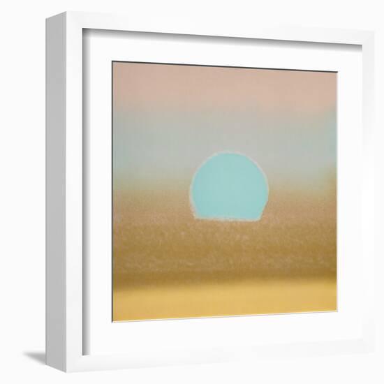 Sunset, c.1972 40/40 (gold, blue)-Andy Warhol-Framed Art Print