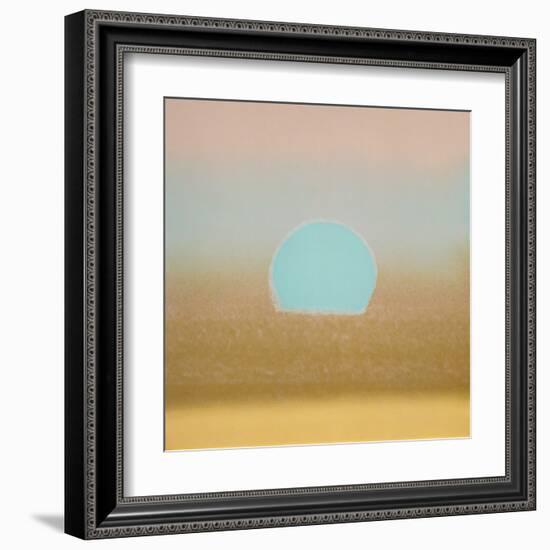 Sunset, c.1972 40/40 (gold, blue)-Andy Warhol-Framed Art Print