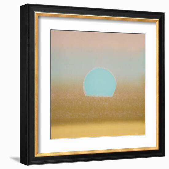 Sunset, c.1972 40/40 (gold, blue)-Andy Warhol-Framed Art Print