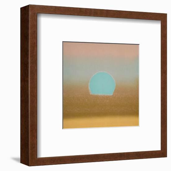 Sunset, c.1972 40/40 (gold, blue)-Andy Warhol-Framed Art Print