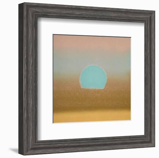 Sunset, c.1972 40/40 (gold, blue)-Andy Warhol-Framed Art Print