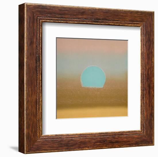 Sunset, c.1972 40/40 (gold, blue)-Andy Warhol-Framed Art Print