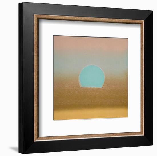 Sunset, c.1972 40/40 (gold, blue)-Andy Warhol-Framed Art Print