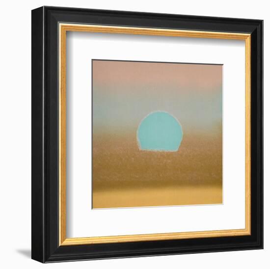 Sunset, c.1972 40/40 (gold, blue)-Andy Warhol-Framed Art Print