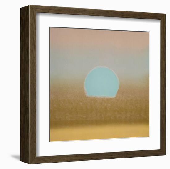 Sunset, c.1972 (gold, blue)-Andy Warhol-Framed Giclee Print