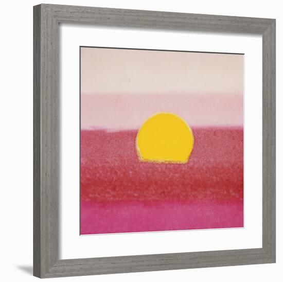 Sunset, c.1972 (hot pink, pink, yellow)-Andy Warhol-Framed Giclee Print