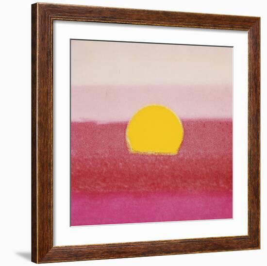 Sunset, c.1972 (hot pink, pink, yellow)-Andy Warhol-Framed Giclee Print