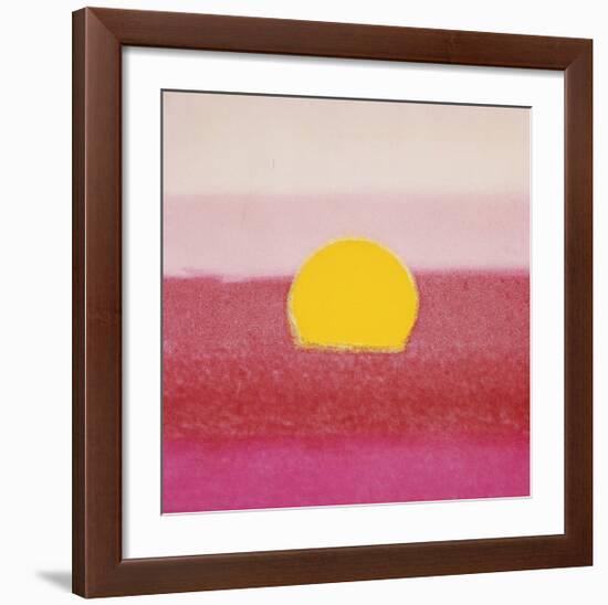 Sunset, c.1972 (hot pink, pink, yellow)-Andy Warhol-Framed Giclee Print