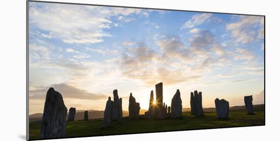 Sunset, Callanish Standing Stones, Isle of Lewis, Outer Hebrides, Scotland-Peter Adams-Mounted Photographic Print