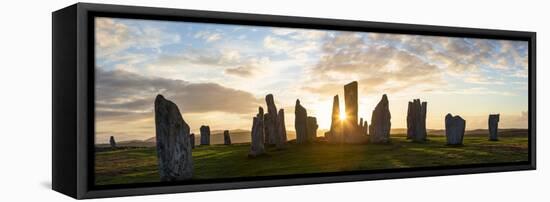 Sunset, Callanish Standing Stones, Isle of Lewis, Outer Hebrides, Scotland-Peter Adams-Framed Premier Image Canvas