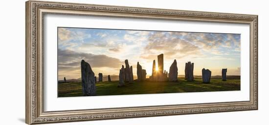 Sunset, Callanish Standing Stones, Isle of Lewis, Outer Hebrides, Scotland-Peter Adams-Framed Photographic Print