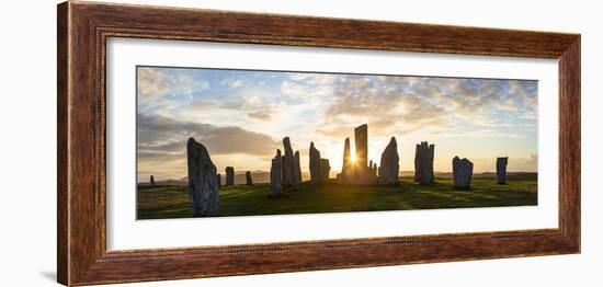 Sunset, Callanish Standing Stones, Isle of Lewis, Outer Hebrides, Scotland-Peter Adams-Framed Photographic Print