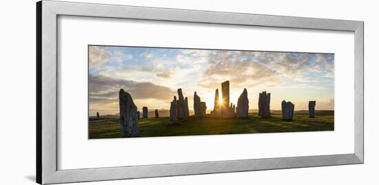 Sunset, Callanish Standing Stones, Isle of Lewis, Outer Hebrides, Scotland-Peter Adams-Framed Photographic Print