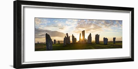 Sunset, Callanish Standing Stones, Isle of Lewis, Outer Hebrides, Scotland-Peter Adams-Framed Photographic Print