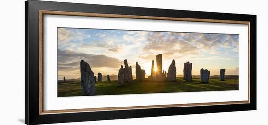 Sunset, Callanish Standing Stones, Isle of Lewis, Outer Hebrides, Scotland-Peter Adams-Framed Photographic Print