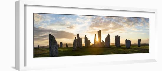 Sunset, Callanish Standing Stones, Isle of Lewis, Outer Hebrides, Scotland-Peter Adams-Framed Photographic Print