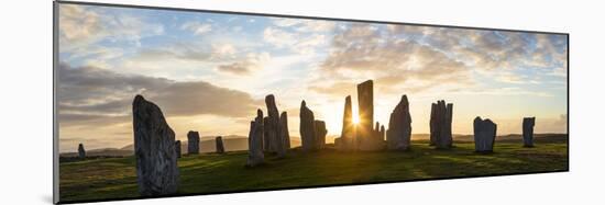 Sunset, Callanish Standing Stones, Isle of Lewis, Outer Hebrides, Scotland-Peter Adams-Mounted Photographic Print